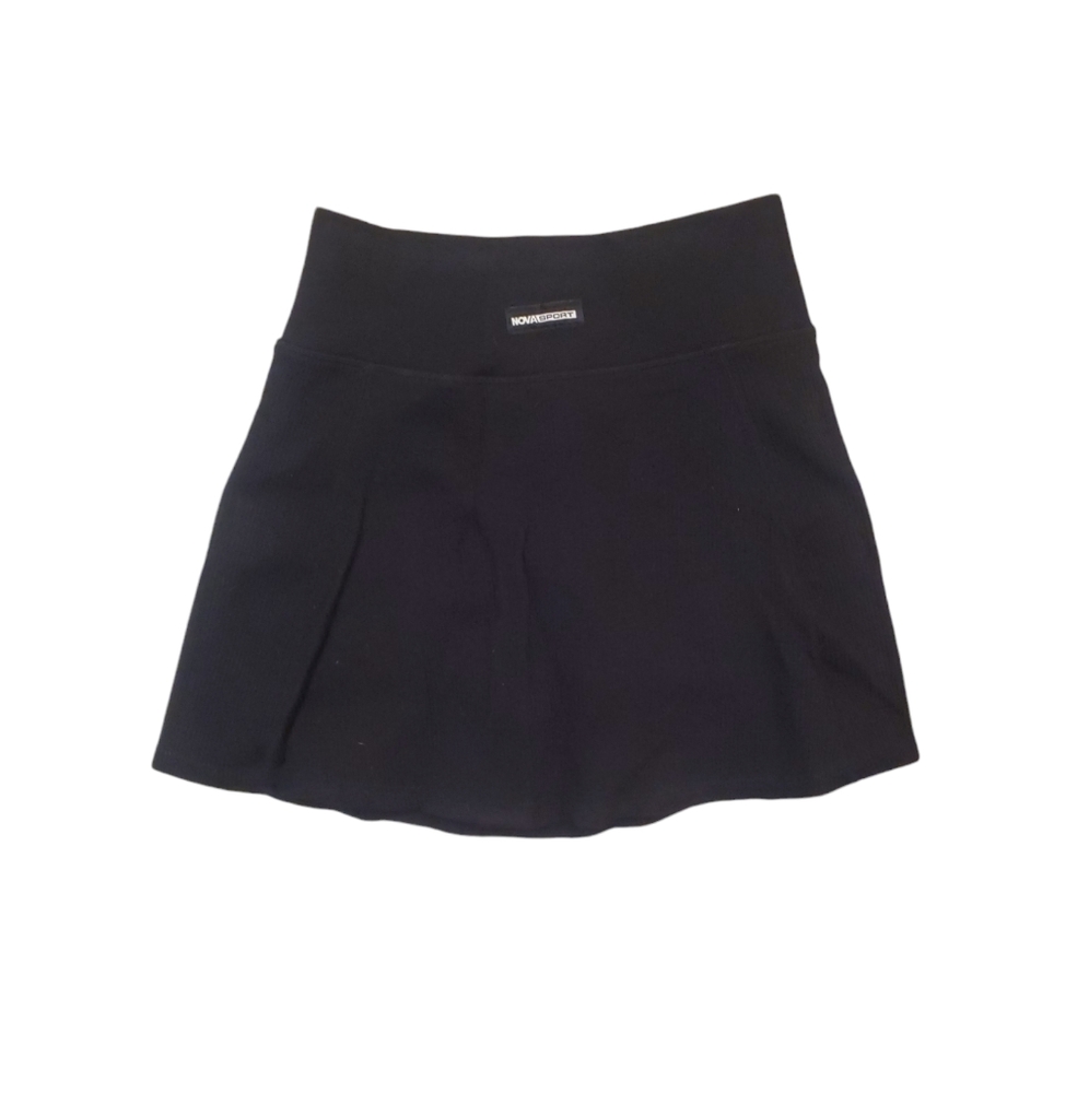 Fashion Nova Sport Women's‎ Black Ribbed Tennis Activewear Skirt w/Shorts Medium